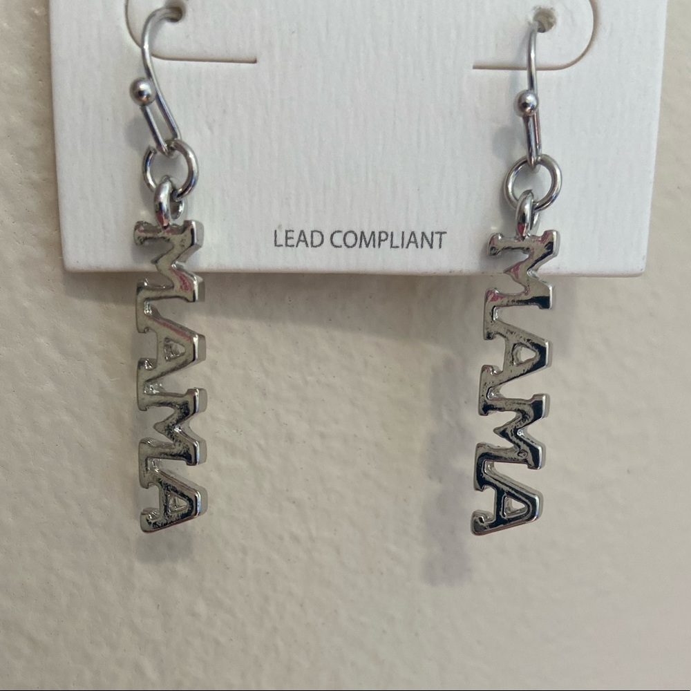 ❤️MAMA Silver Monogram Earrings❤️